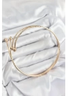 Pirinç Topcuk Model Gold Renk Kadın Pazu Bileklik
