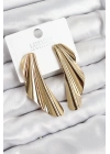 Pirinç Tül Model Gold Renk Kadın Küpe