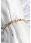 Pirinç VIP Seri Gold Renk Parçalı Model Kadın Bileklik