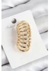 Pirinç Yay Model Gold Renk Sağ Kıkırdak Küpe