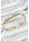 Pirinç Zirkon Taşlı Kutup Yıldızı Model Gold Renk Kadın Kelepçe