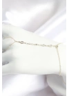 Pirinç Zirkon Taşlı Y Model Gold Renk Kadın Şahmeran