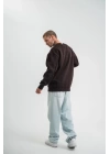 POLIZEI Premium Kalite Bisiklet Yaka Yıkamalı SweatShirt - Kahverengi