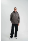 POLIZEI Premium Kalite Kapşonlu Dijital Patchli SweatShirt - Füme