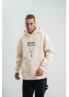 POLIZEI Premium Kalite Kapşonlu Dijital Patchli SweatShirt - Krem