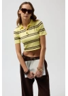 Polo Yaka Crop T-Shirt
