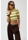 Polo Yaka Crop T-Shirt