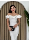 Popi Madonna Yaka Kalem Elbise