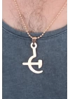 Rose Renk Metal Orak ve Balta Figürlü Erkek Kolye