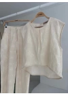 Shalina Süzüne Nakışlı Crop Takım 9796-08