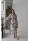 Siyah Biye Detaylı Elbise