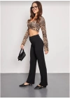 Siyah Palazzo Pantolon Oversize Kesim - Siyah