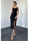 Siyah Sırt Dekolteli Elbise