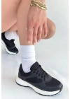 Slar Siyah Cilt Bağcıklı Spor Ayakkabı