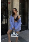 Stacy Çizgili Şort Takım 9801-0025