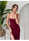 Stor Gül Detaylı Elbise