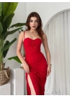Stor Gül Detaylı Elbise