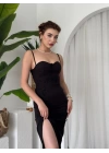 Stor Gül Detaylı Elbise
