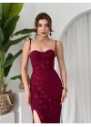 Stor Gül Detaylı Elbise