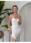 Stor Gül Detaylı Elbise