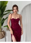 Stor Gül Detaylı Elbise