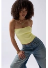 Straplez Dokulu Crop