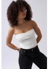Straplez Dokulu Crop