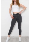 KETEN CROP KARPUZ KOL BLUZ-PANTOLON HASIR KEMERLİ - Mavi