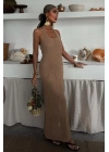 Suzene Nakışlı Astarlı Triko Elbise 2873