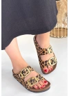 Tanta Leopar Süet Tokalı Terlik