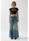 Taş Detay Crop T-Shirt