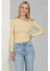 Tek Omuz İpli Bluz Sarı T4328