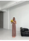 Ti̇na Asi̇metri̇k Keten Yelek Pantolon Takim