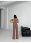 Ti̇na Asi̇metri̇k Keten Yelek Pantolon Takim