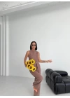 Ti̇na Asi̇metri̇k Keten Yelek Pantolon Takim