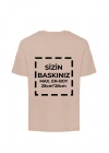 Tişört Tasarla T-Shirt 20/1 Kumaş - Bej