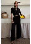 Triko Bluz Pantolon İkili Takım 10084-025