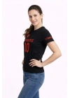 TÜRKİYE Ay Yıldız Baskılı 10 Numara Forma Tişört Taraftar T-Shirt - Siyah