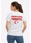 TÜRKİYE Ay Yıldız Baskılı Taraftar Forma T-Shirt - Beyaz