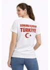 TÜRKİYE Ay Yıldız Baskılı Taraftar Forma T-Shirt - Beyaz