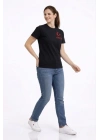TÜRKİYE Ay Yıldız Baskılı Taraftar Forma T-Shirt - Siyah