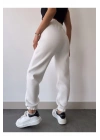 Üç İplik Basic Lastikli Eşofman Pantolon - Beyaz