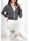 Üç İplik İçi Tüylü Sweat Füme - 20112.1287.
