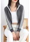 Üç İplik İçi Tüylü Sweat Füme - 20112.1287.