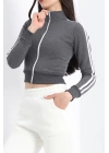 Üç İplik İçi Tüylü Sweat Füme - 20112.1287.