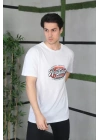 Unisex Baskılı Oversize T-Shirt - Beyaz