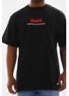 Unisex Baskılı Oversize T-Shirt - Siyah