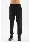 Unisex Lastik Paçalı Eşofman Altı - Siyah