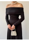 Uras Straplez Elbise
