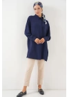 Uzun Gömlek Tunik 5945 - Lacivert